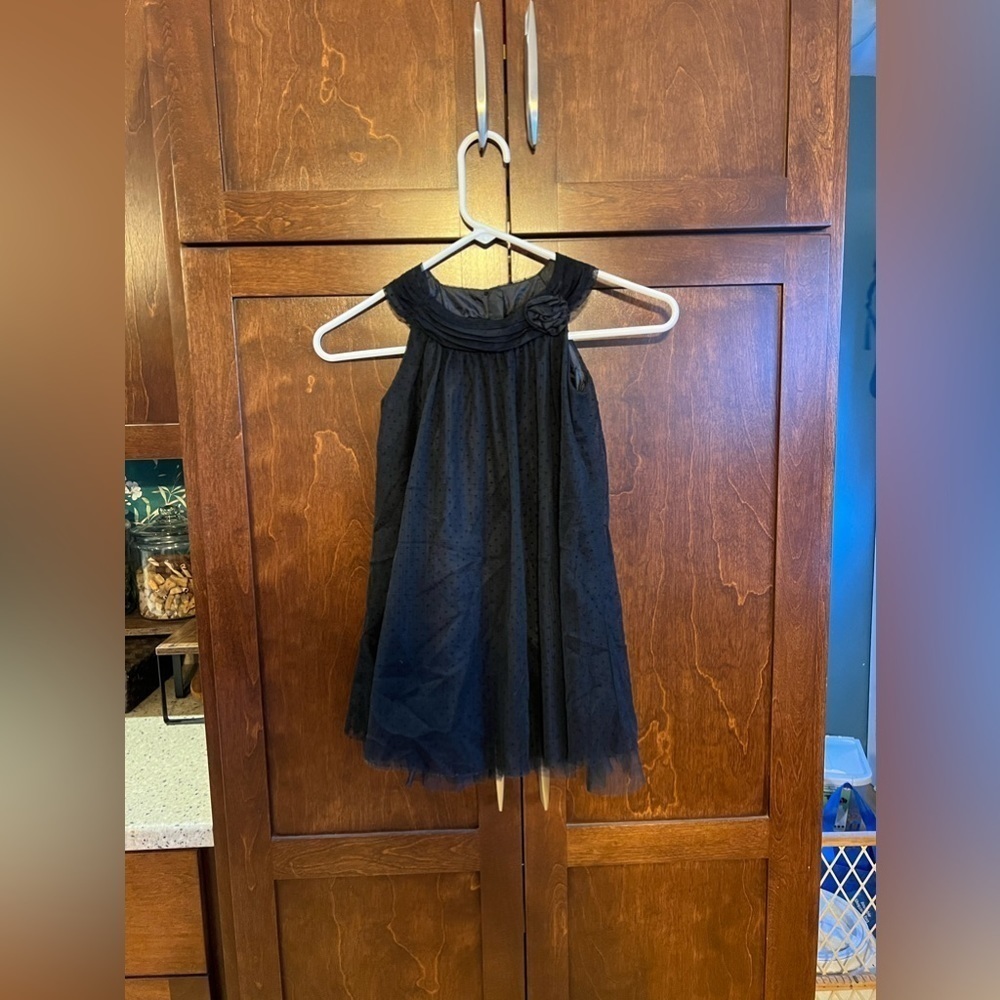 OshKosh B'gosh Little Black Dress with Rosette Neck